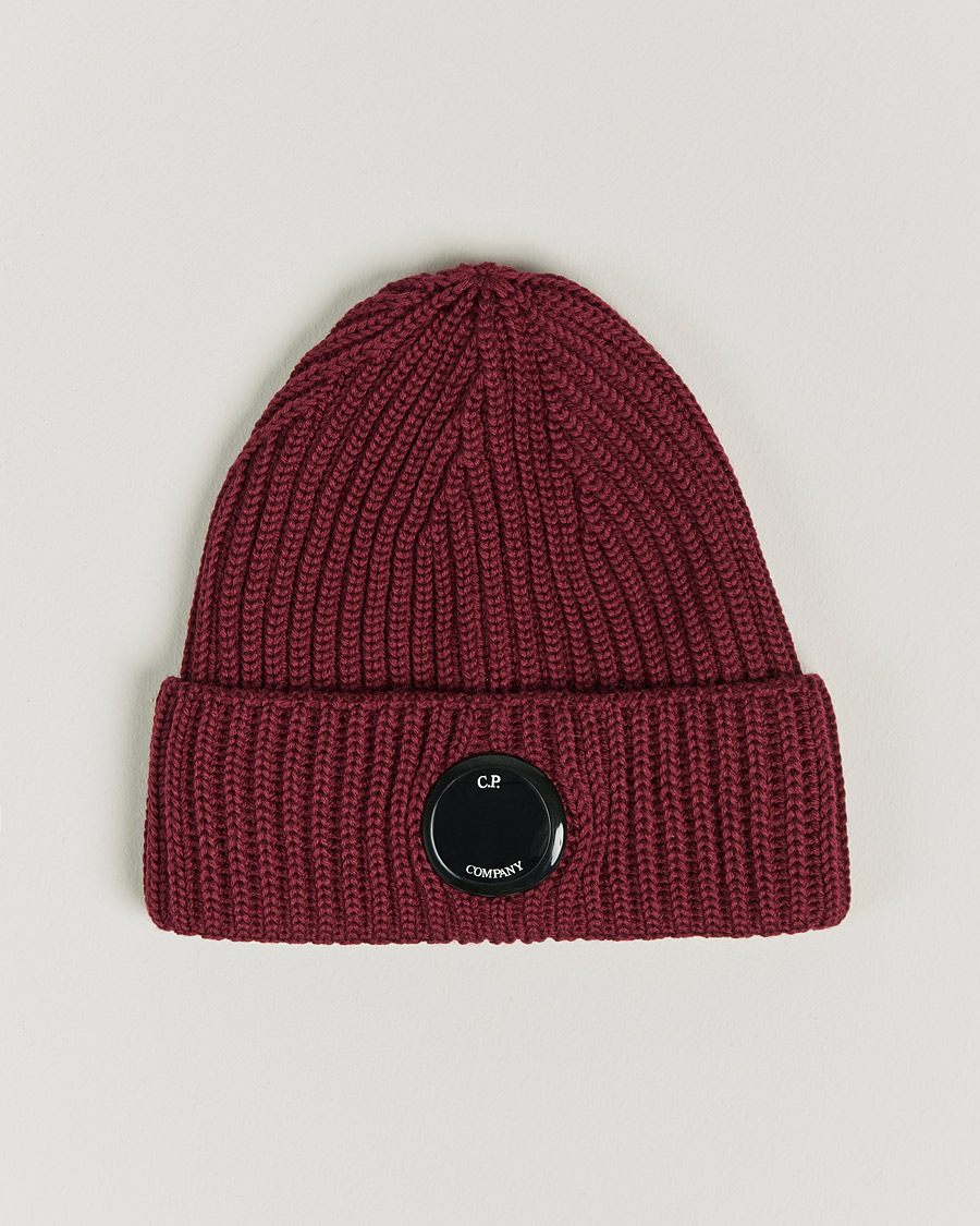 Herren | C.P. Company Knitted Merino Lens Beanie Bordeaux | C.P. Company | Knitted Merino Lens Beanie Bordeaux