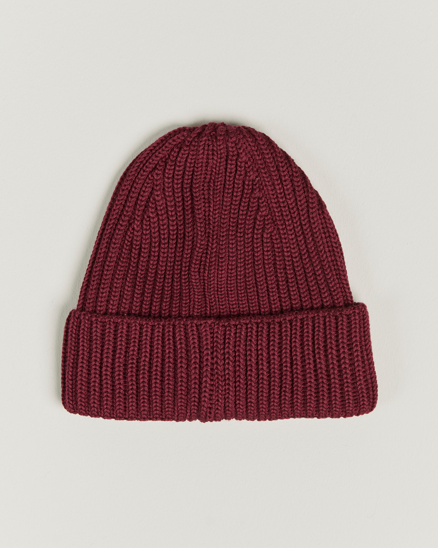 Herren | C.P. Company Knitted Merino Lens Beanie Bordeaux | C.P. Company | Knitted Merino Lens Beanie Bordeaux