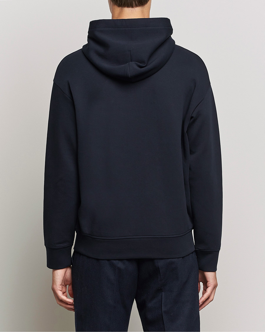 Herren | Pullover | Emporio Armani | Cotton Eagle Hoodie Navy