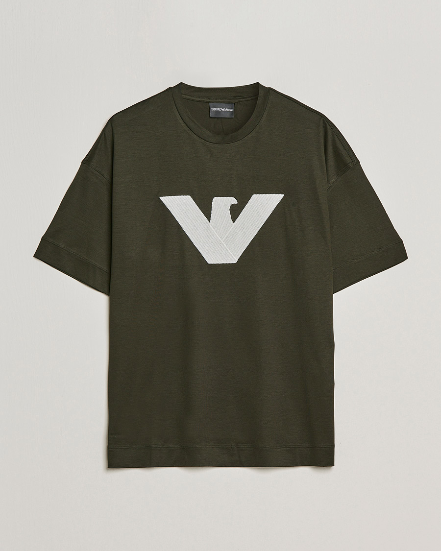 Herren | T-Shirts | Emporio Armani | Logo Cotton Tee Green