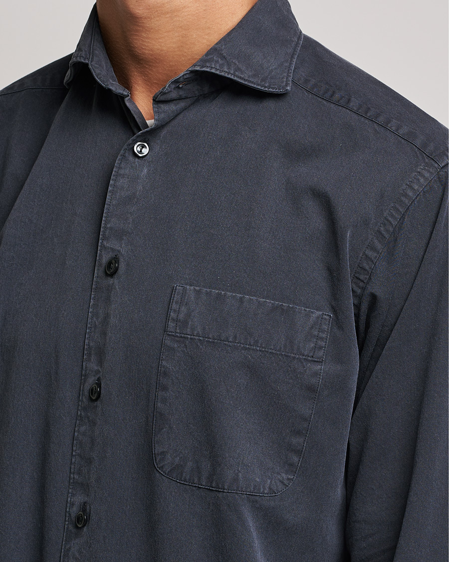 Herren | Hemden | Eton | Recycled Cotton Denim Shirt Black