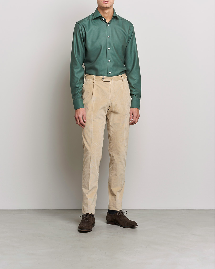 Herren | Hemden | Eton | Merino Wool Shirt Olive