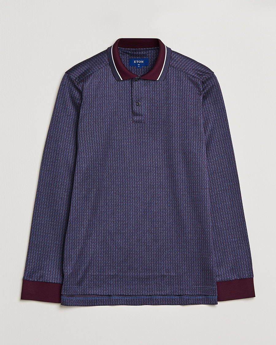 Herren | Pullover | Eton | Jacuard Polo Shirt Red