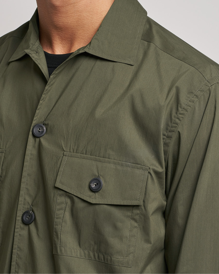 Herren | Hemden | Eton | Cotton Nylon Overshirt Olive