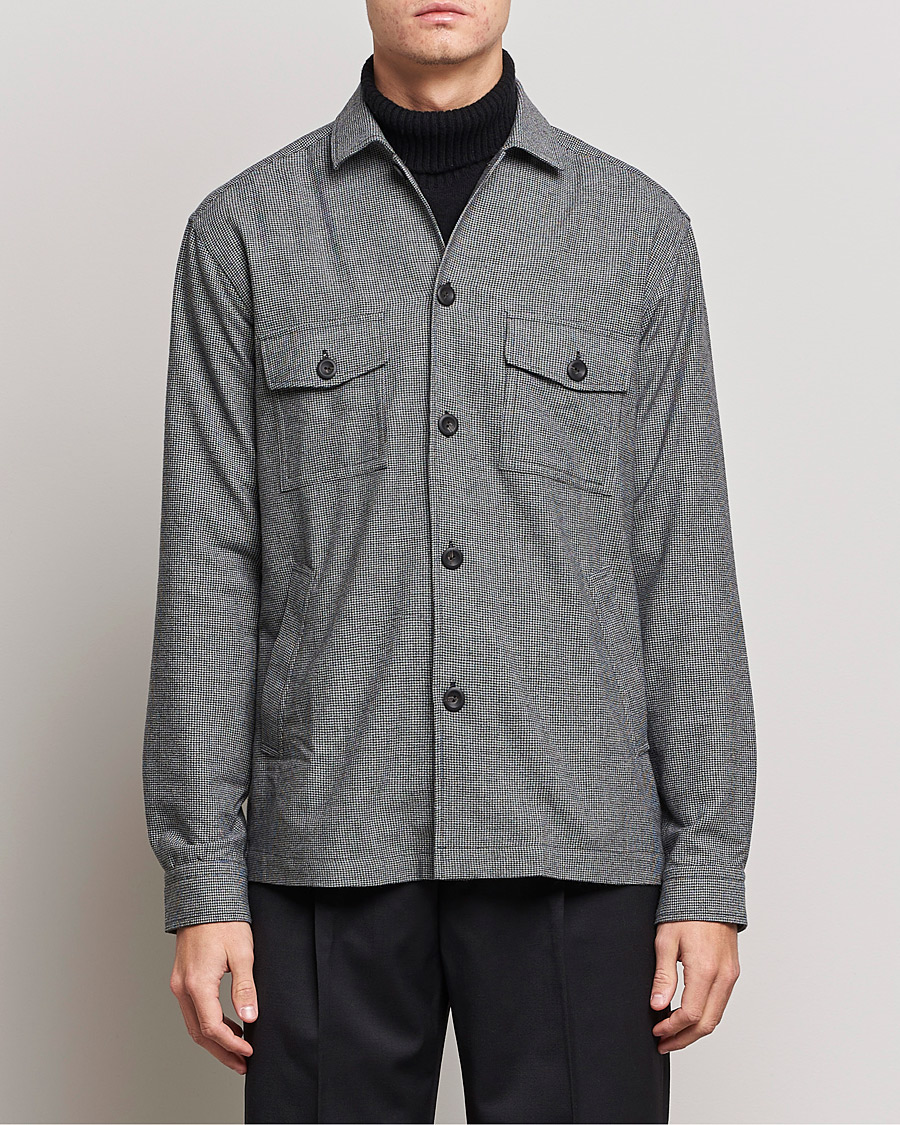 Herren | Hemden | Eton | Wool Cashmere Overshirt Black
