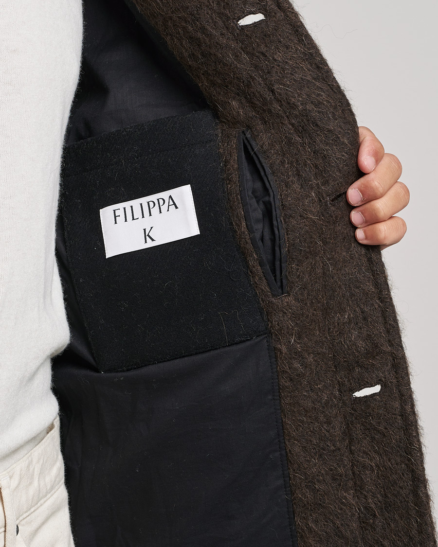 Herren | Jacken | Filippa K | Seattle Hairy Coat Dark Brown