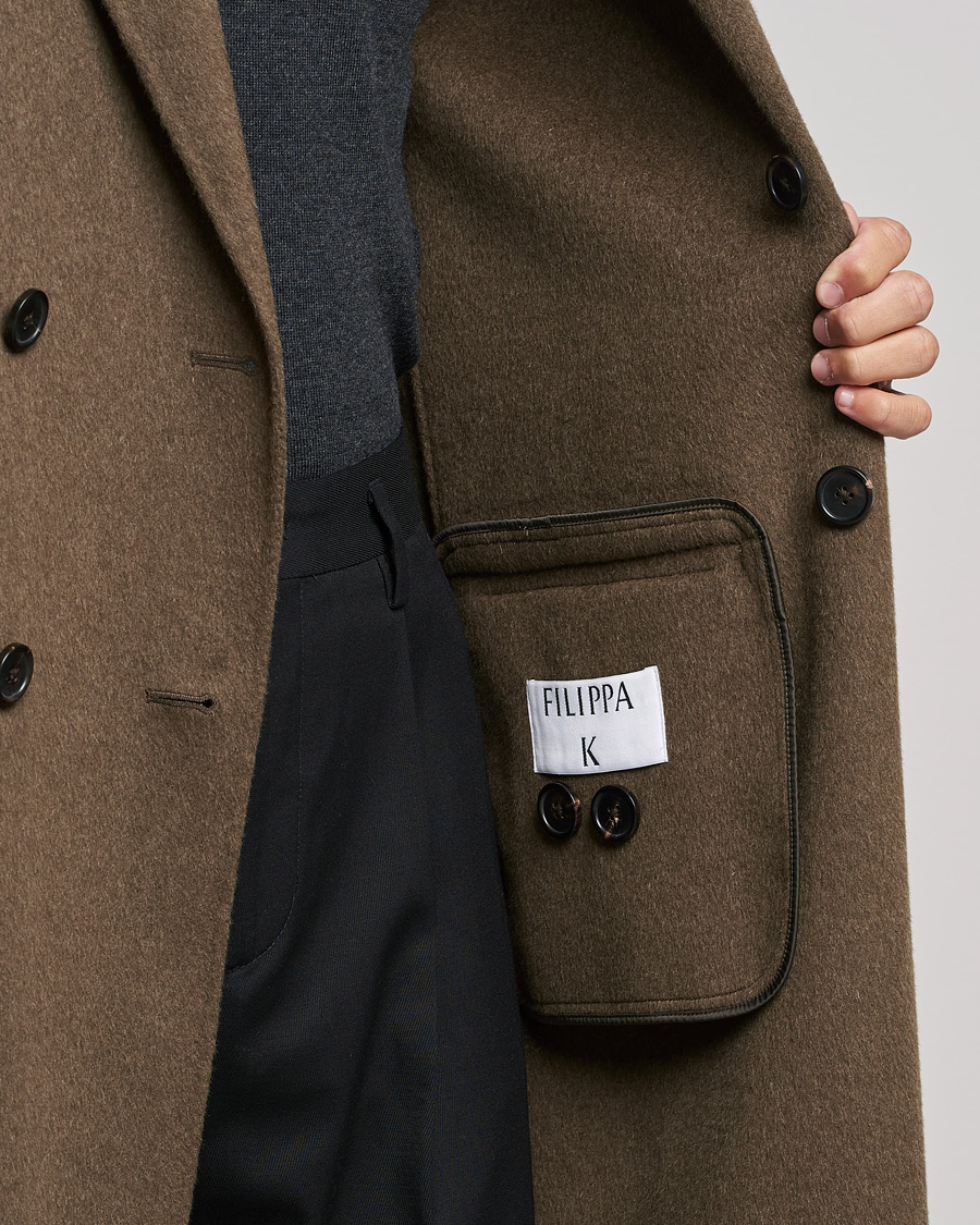 Herren | Jacken | Filippa K | Athens Wool Cashmere Coat Olive Melange