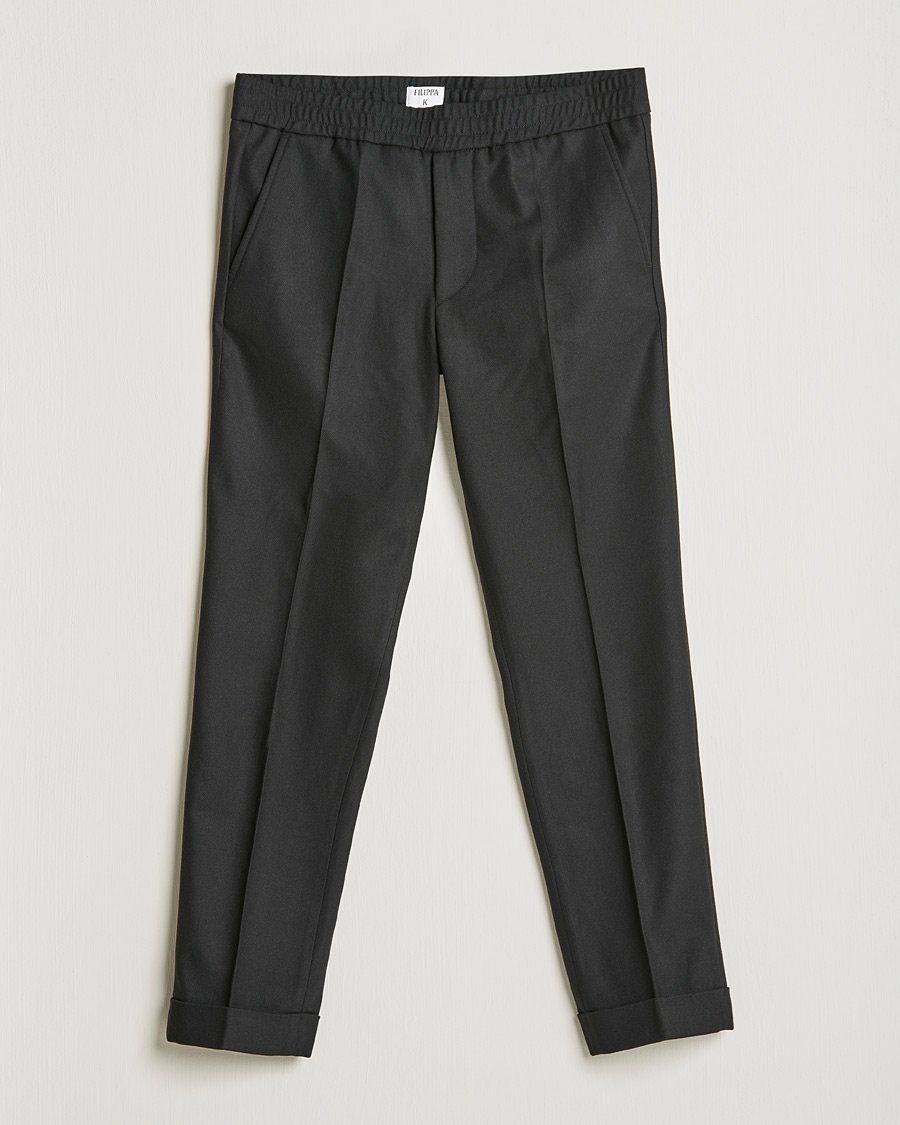 Herren | Hosen | Filippa K | Terry Flannel Trousers Black