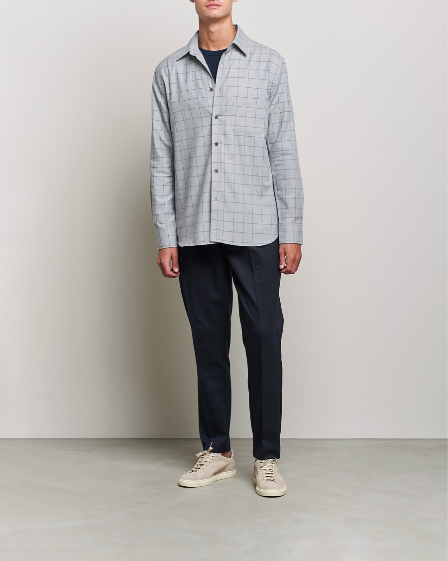 Herren | Hemden | Filippa K | Rob Checked Shirt Light Grey