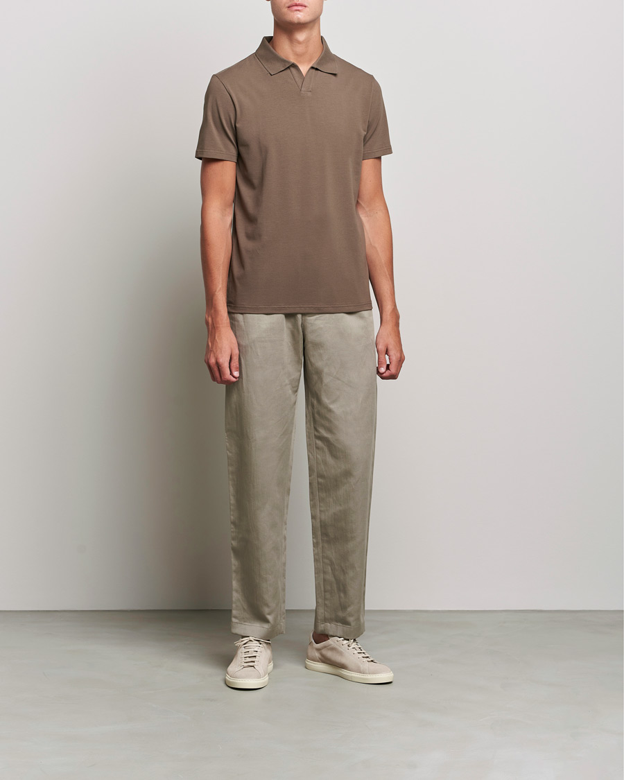 Herren | Poloshirts | Filippa K | Lycra Polo T-shirt Mole Grey