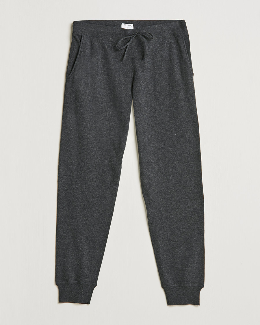 Herren | Hosen | Filippa K | Hall Cotton Wool Trouser Antracite Melange
