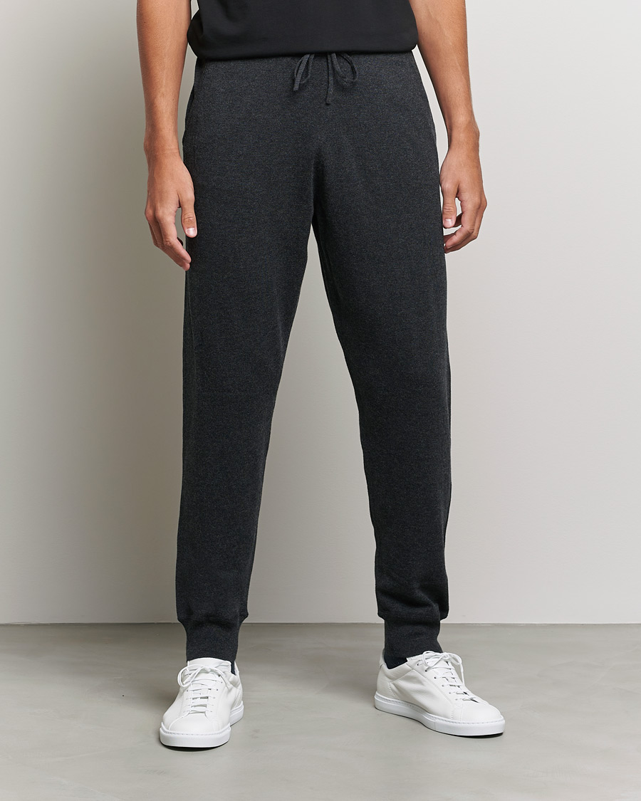 Herren | Hosen | Filippa K | Hall Cotton Wool Trouser Antracite Melange