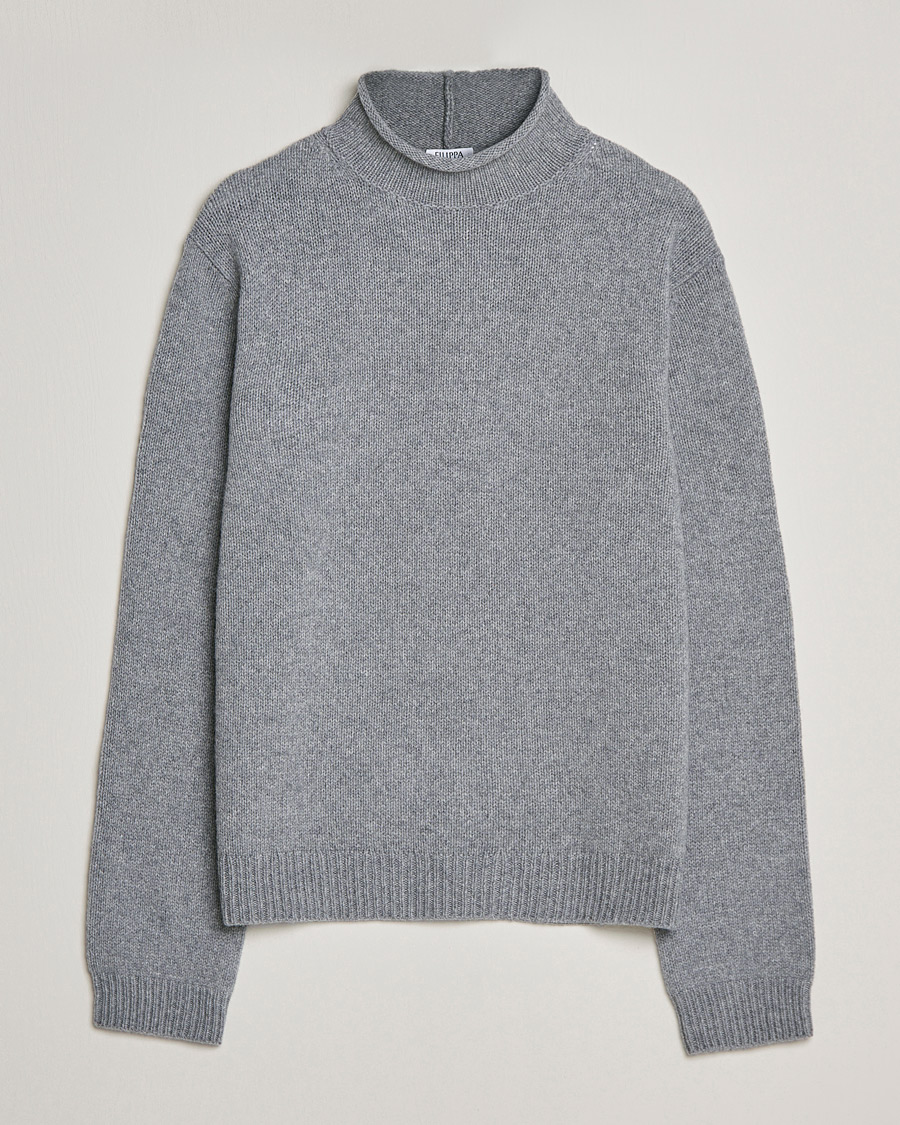 Herren | Pullover | Filippa K | Milo Wool Cashmere Sweater Mid Grey Melange