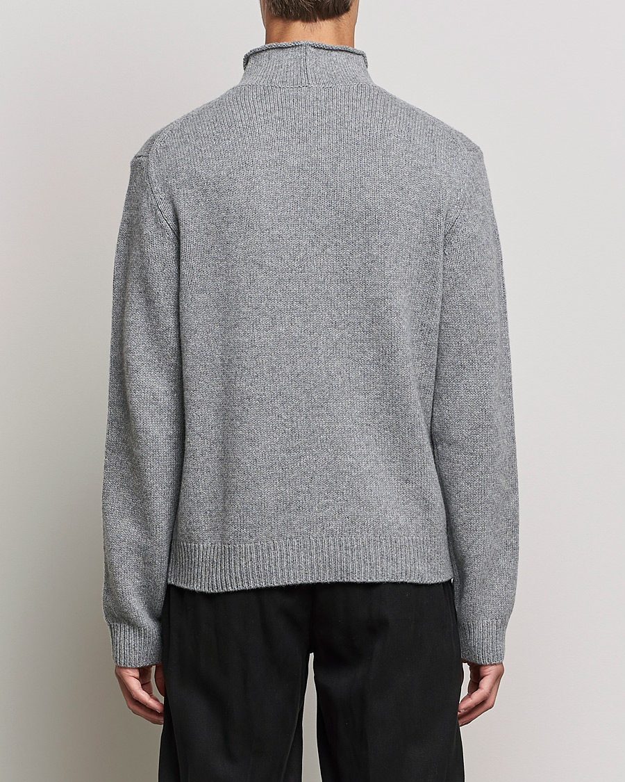 Herren | Pullover | Filippa K | Milo Wool Cashmere Sweater Mid Grey Melange