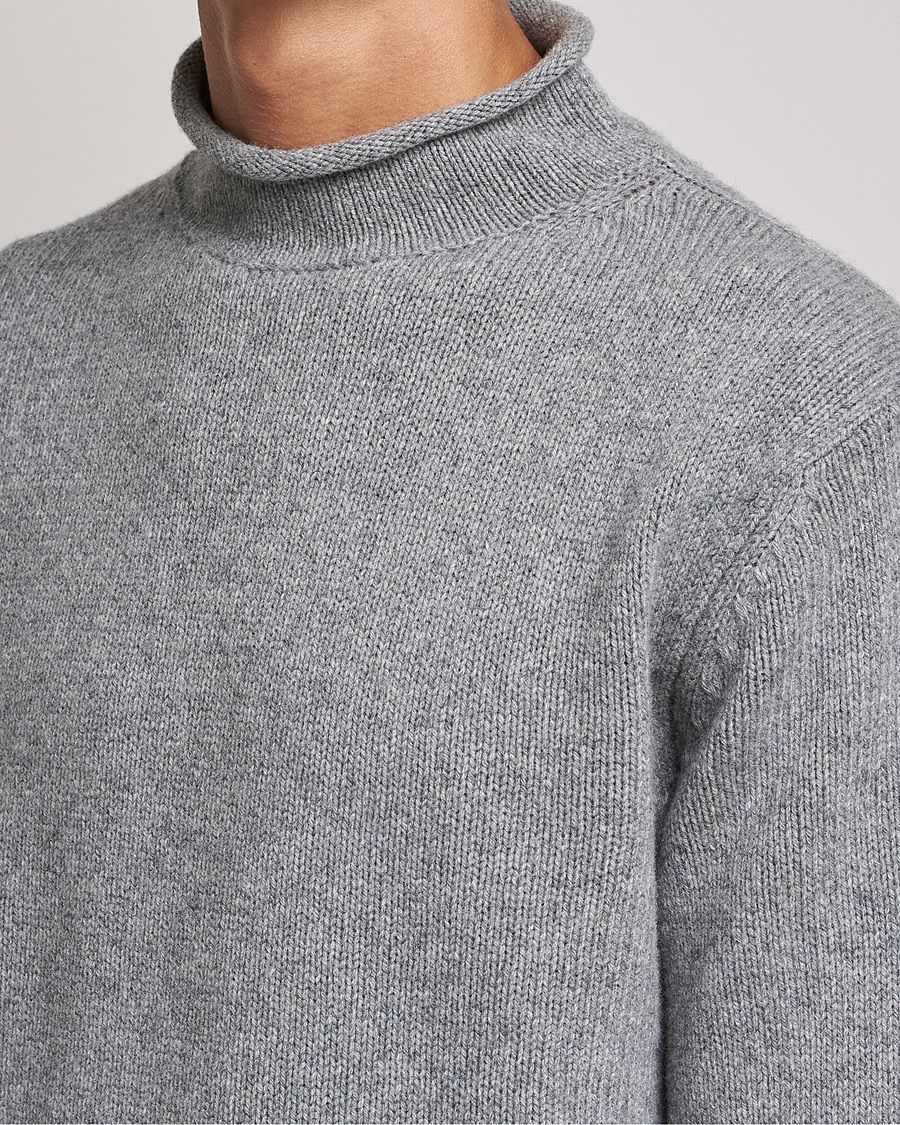 Herren | Pullover | Filippa K | Milo Wool Cashmere Sweater Mid Grey Melange