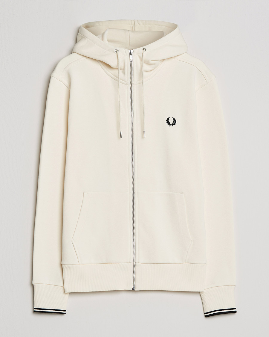 Herren | Pullover | Fred Perry | Hooded Zip Sweatshirt Ecru