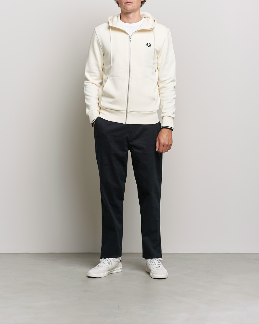 Herren | Pullover | Fred Perry | Hooded Zip Sweatshirt Ecru