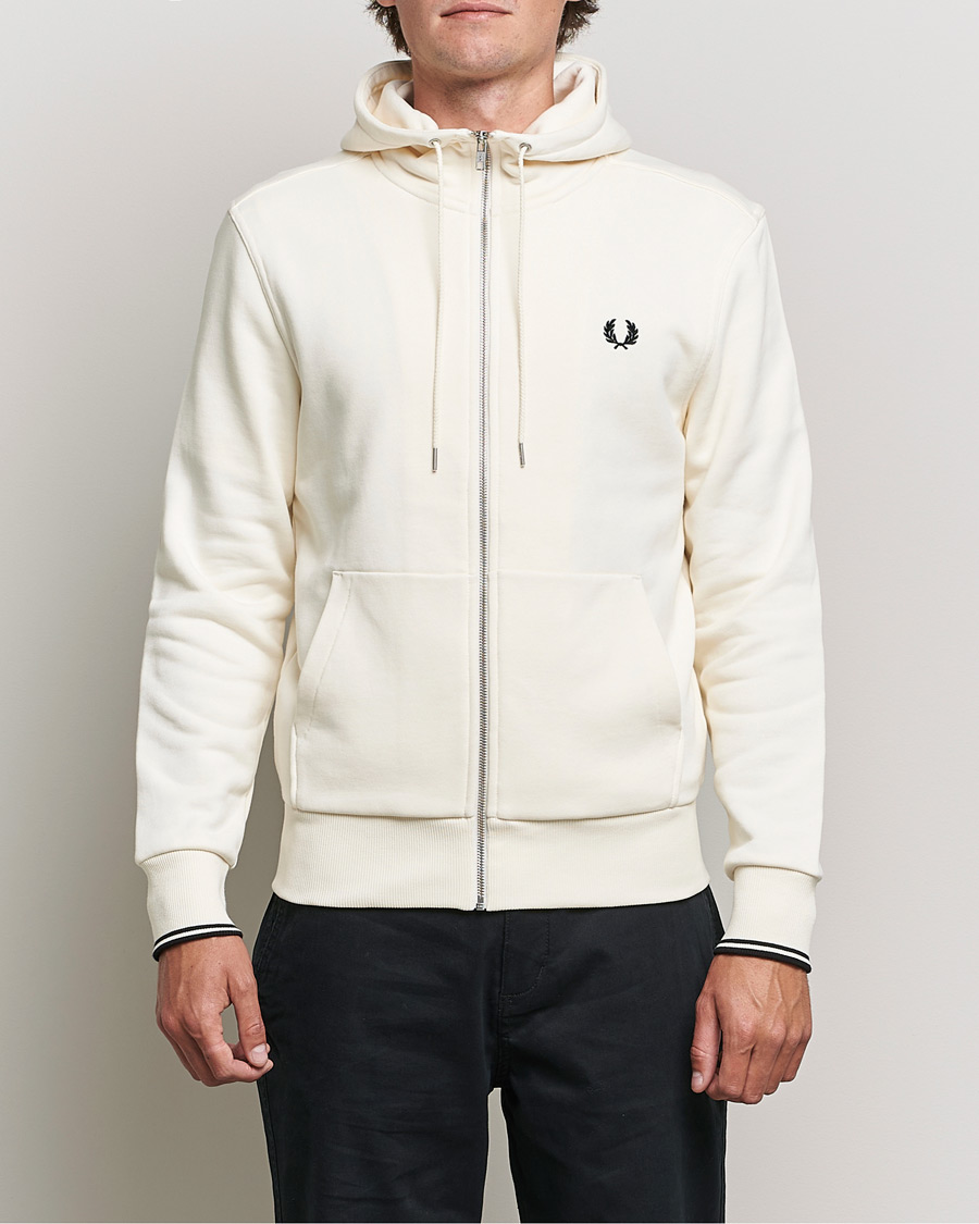 Herren | Pullover | Fred Perry | Hooded Zip Sweatshirt Ecru