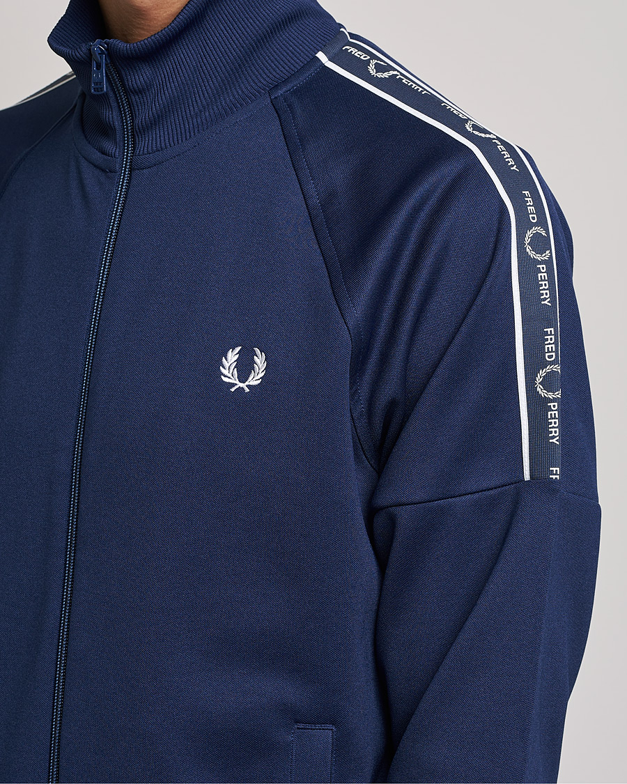 Herren | Pullover | Fred Perry | Tapped Sleeve Track Jacket Blue