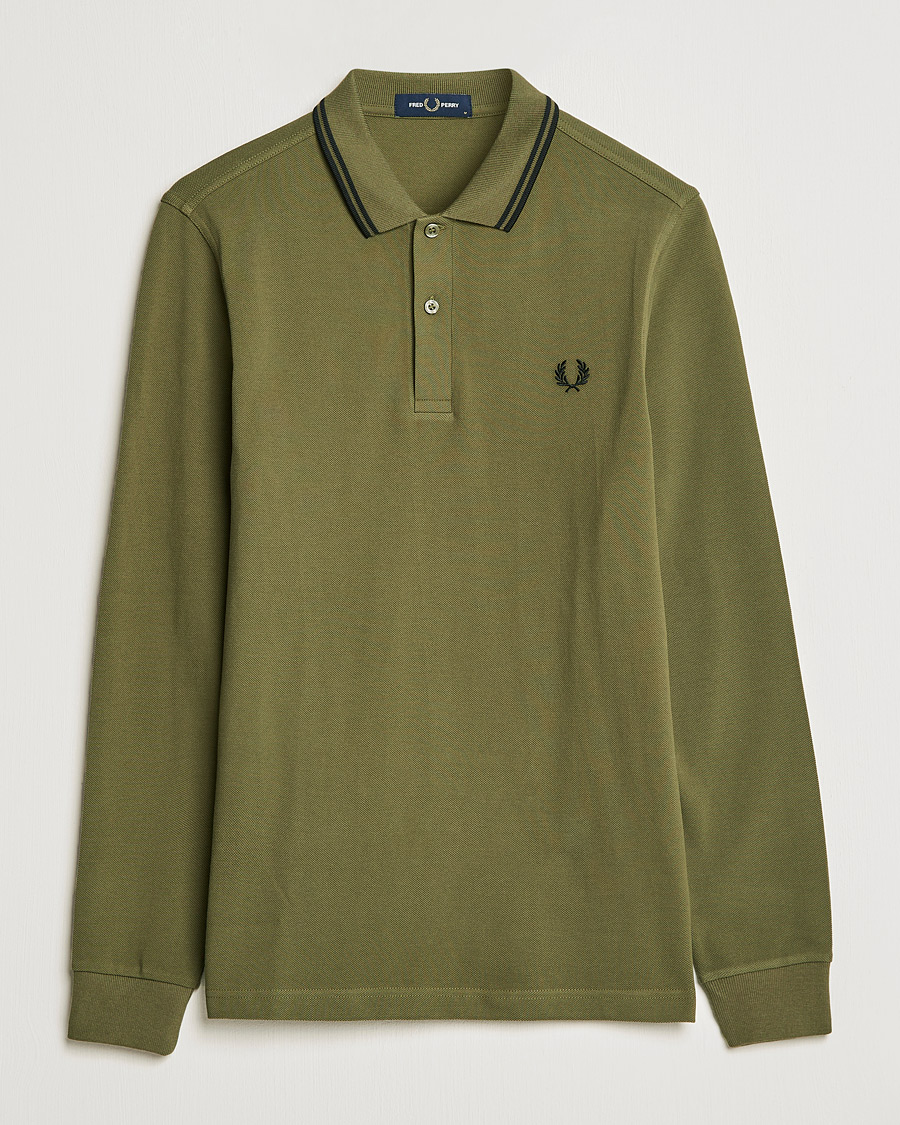 Herren | Pullover | Fred Perry | Long Sleeve Twin Tipped Shirt Uniform Green