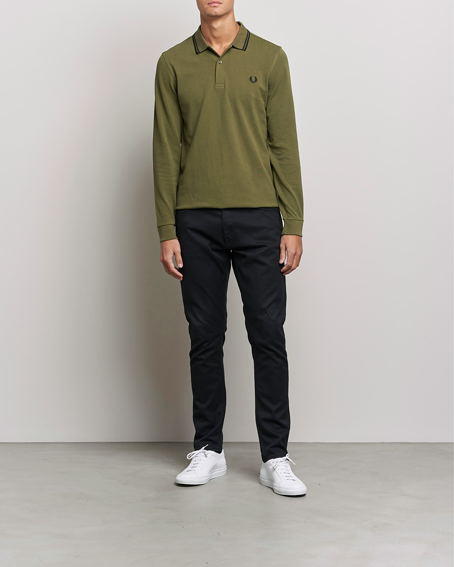 Herren | Pullover | Fred Perry | Long Sleeve Twin Tipped Shirt Uniform Green