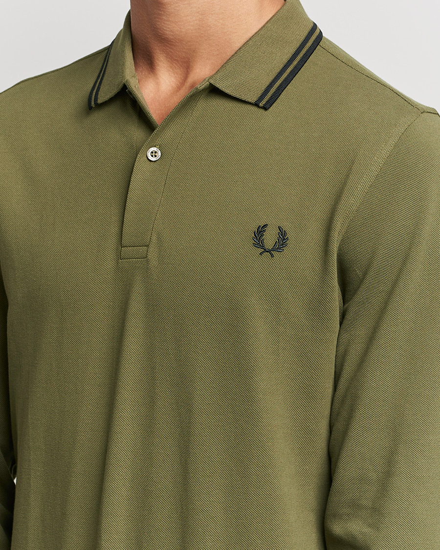 Herren | Pullover | Fred Perry | Long Sleeve Twin Tipped Shirt Uniform Green