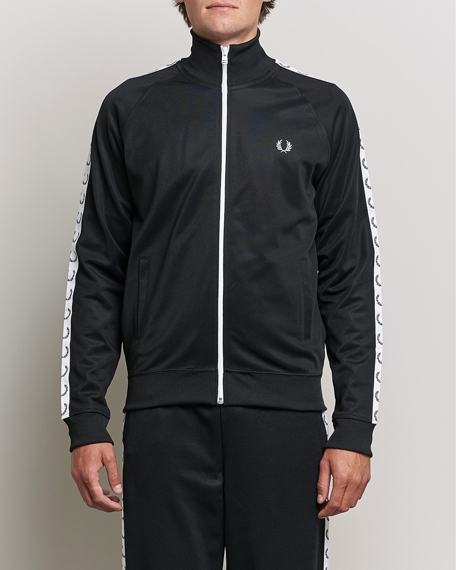 Herren | Best of British | Fred Perry | Taped Track Jacket Black