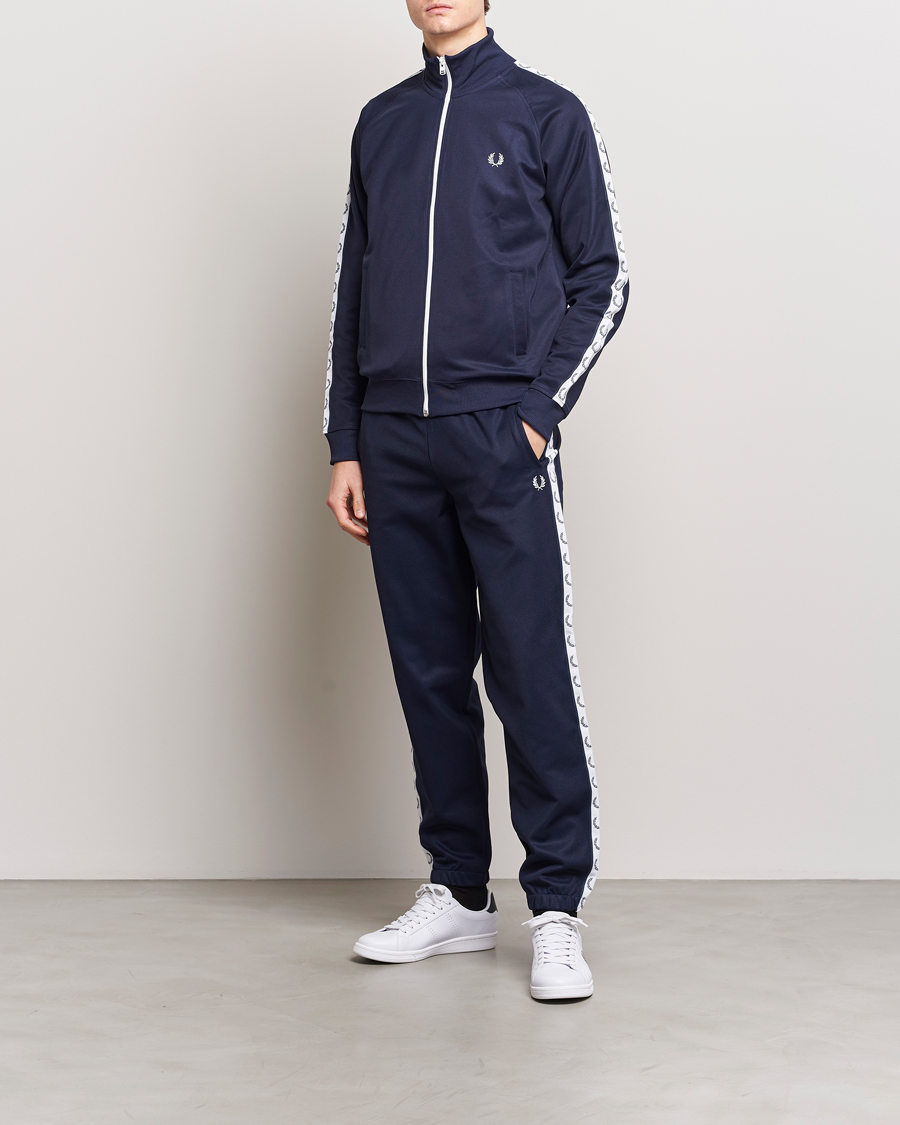 Herren | Pullover | Fred Perry | Taped Track Jacket Carbon blue