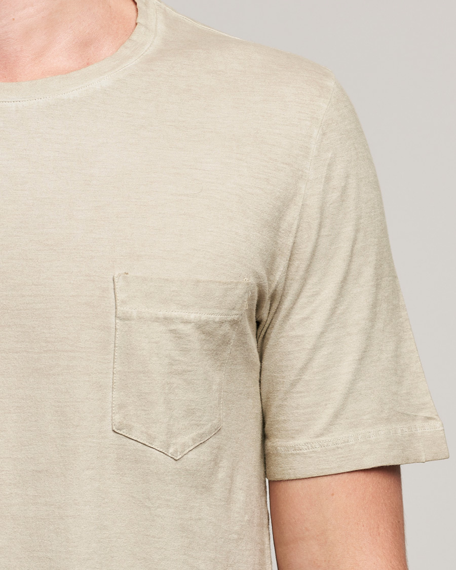 Herren | T-Shirts | Massimo Alba | Panarea Watercolor T-Shirt Chalk