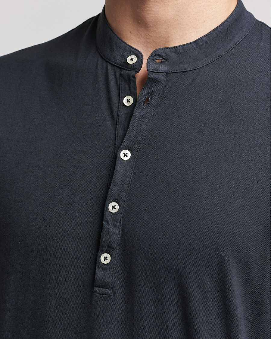 Herren | Pullover | Massimo Alba | Hawai Cotton/Cashmere Henley Washed Black