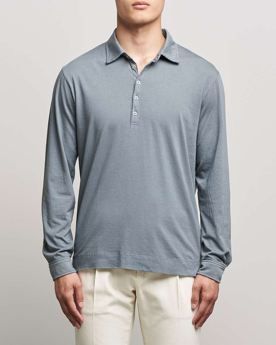 Herren | Pullover | Massimo Alba | Ischia Cotton/Cashmere Polo Smoke