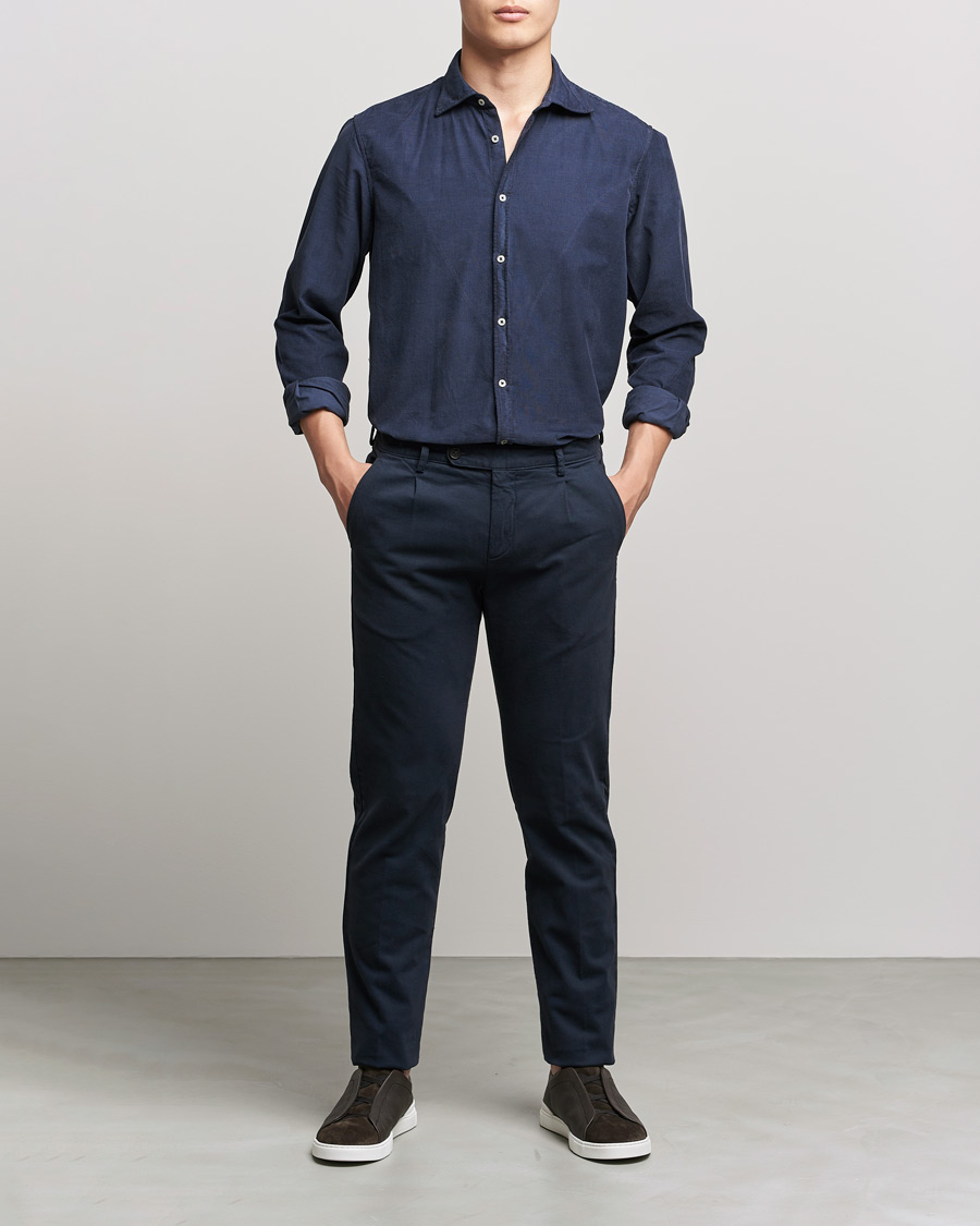 Herren | Hemden | Massimo Alba | Genova Watercolor Shirt Navy