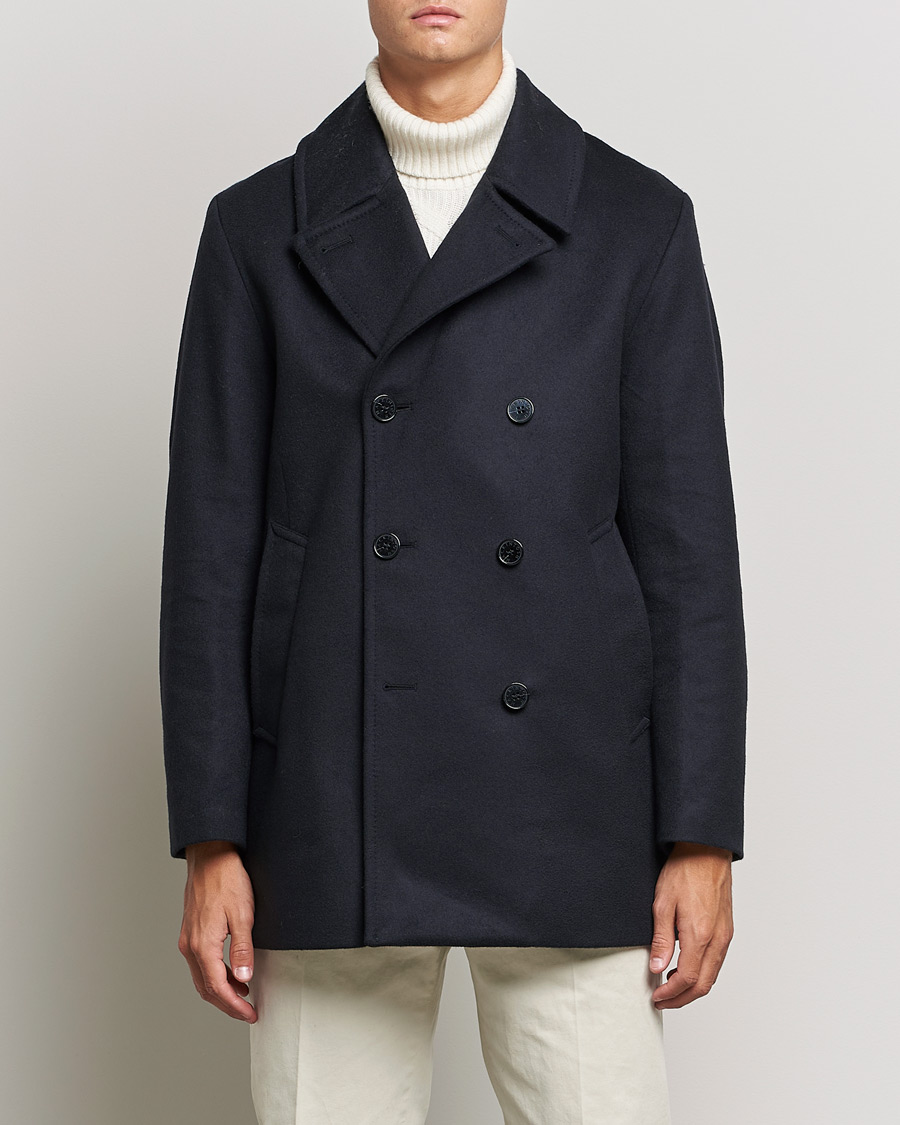 Herren | Stilvolle Jacken | Mackintosh | Dalton Wool/Cashmere Peacoat Navy