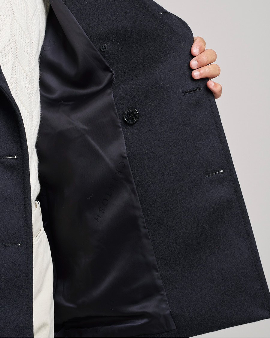 Herren | Jacken | Mackintosh | Dalton Wool/Cashmere Peacoat Navy