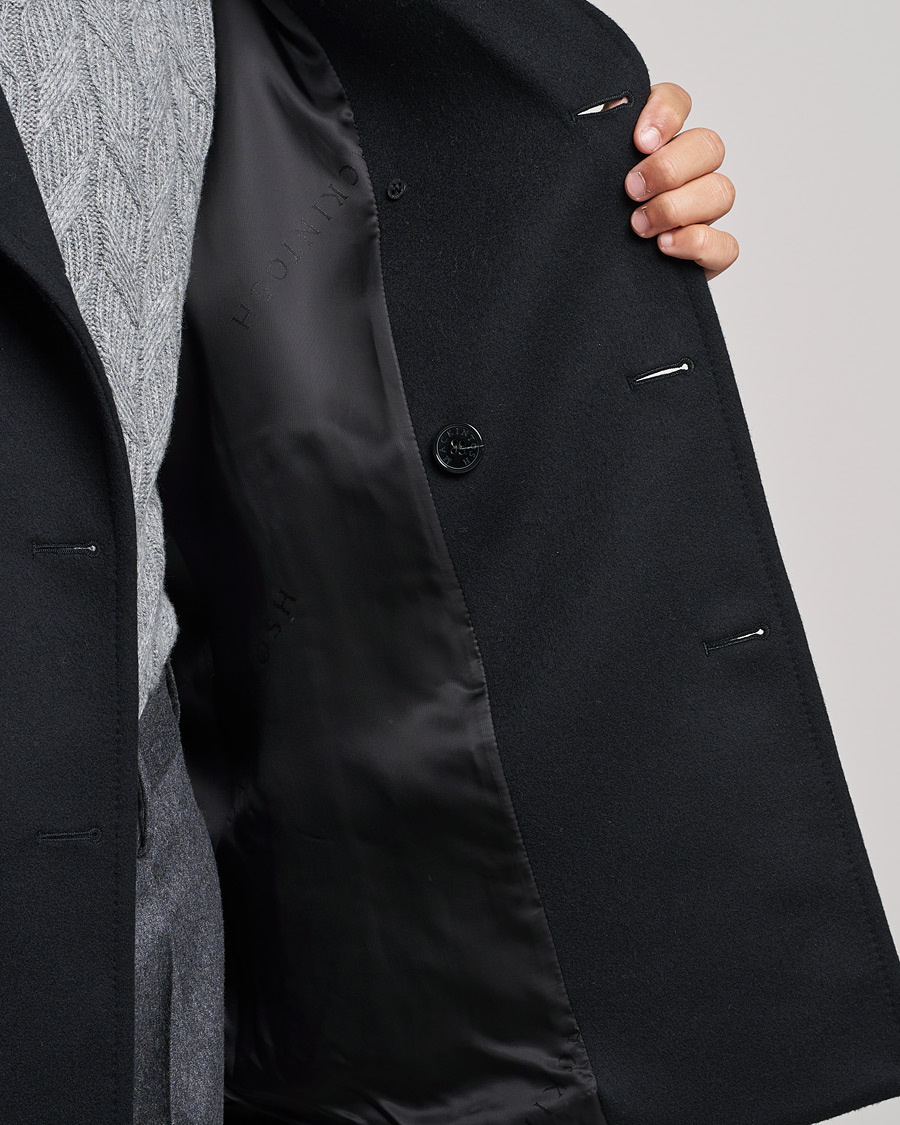 Herren | Jacken | Mackintosh | Dalton Wool/Cashmere Peacoat Black