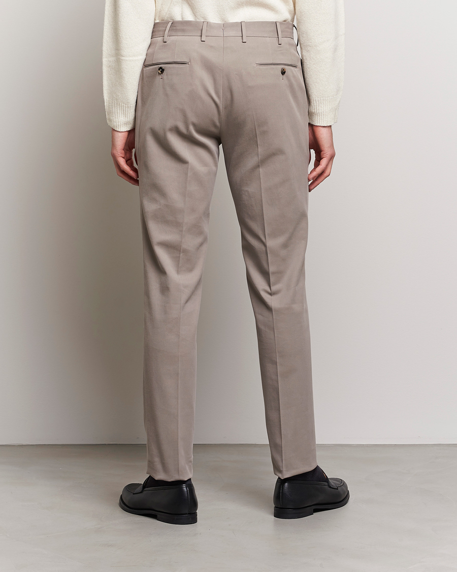 Herren | Hosen | PT01 | Slim Fit Pleated Cotton/Cashmere Chinos Beige