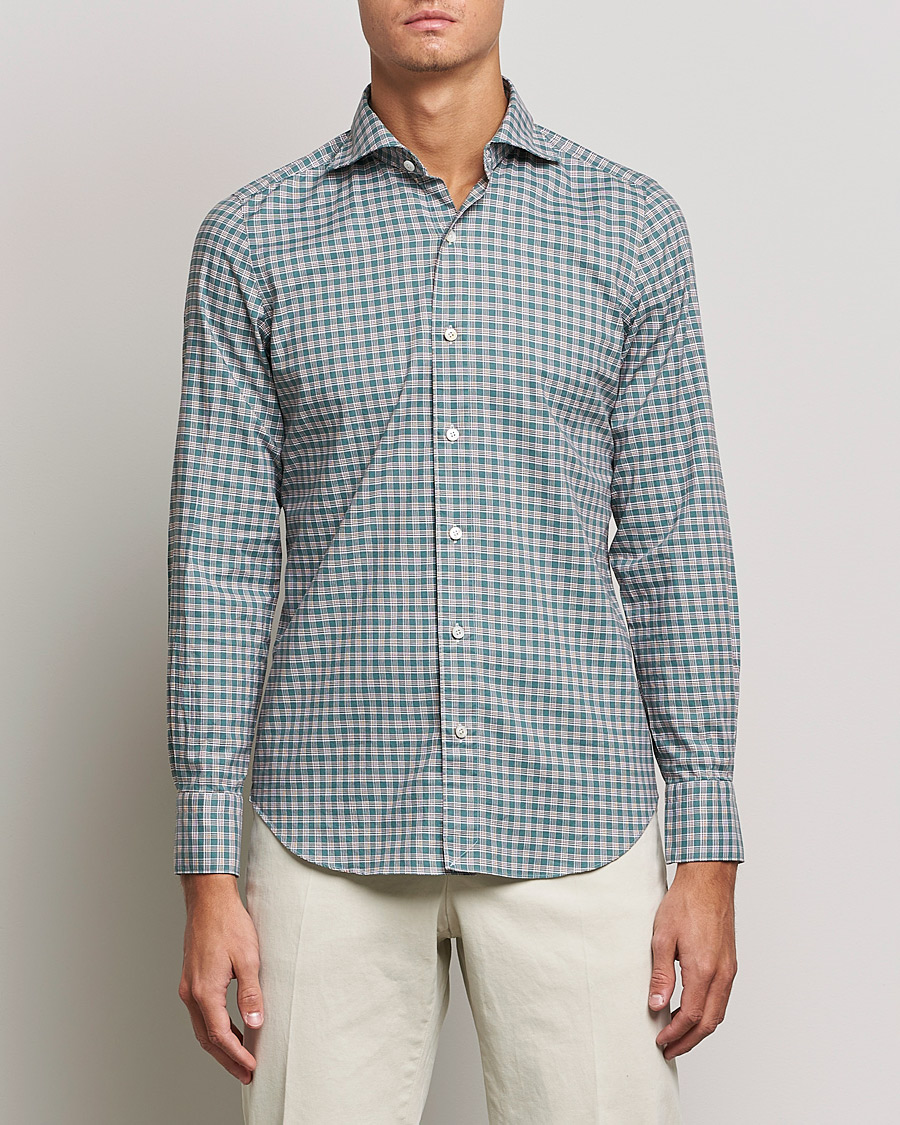 Herren | Hemden | Finamore Napoli | Tokyo Slim Shirt Green Check
