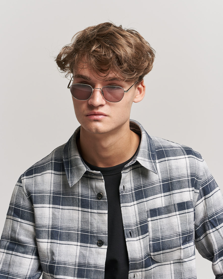 Herren | Eyewear | CHIMI | Polygon Sunglasses Silver/Grey