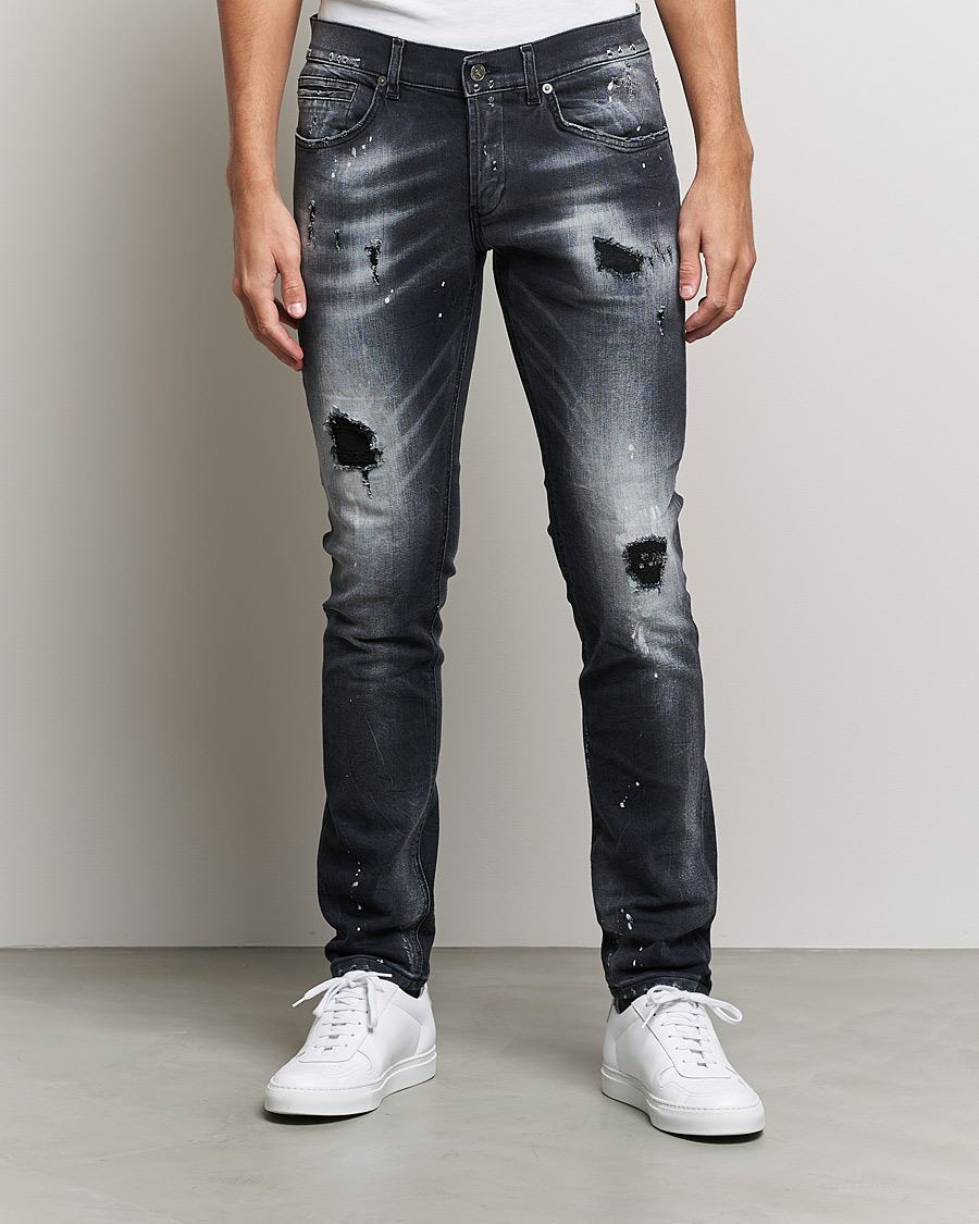 Herren | Jeans | Dondup | George Destroyed Jeans Grey/Black