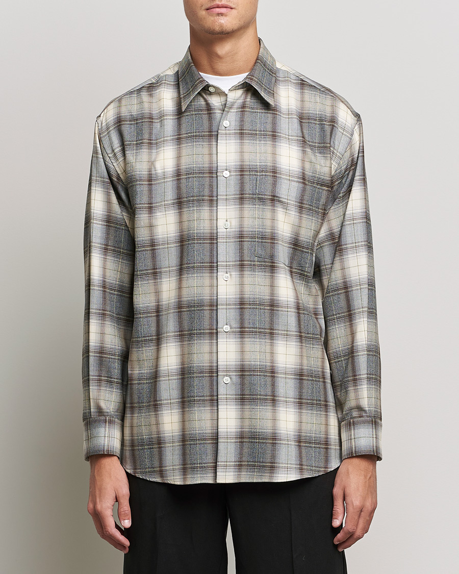 Herren | Hemden | Auralee | Super Light Wool Shirt Brown Check