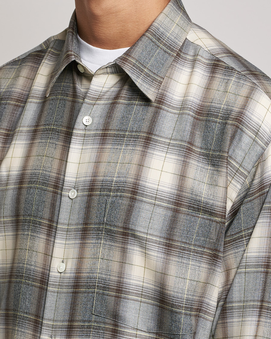 Herren | Hemden | Auralee | Super Light Wool Shirt Brown Check