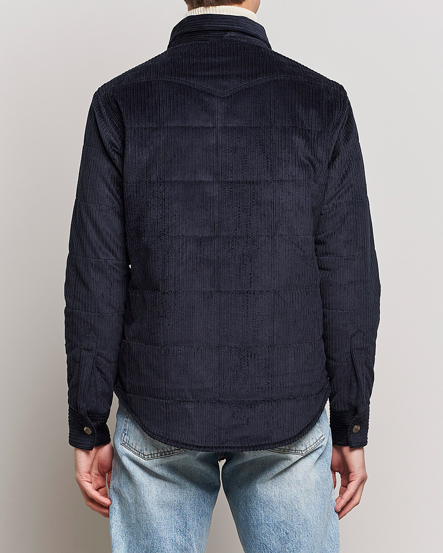 Herren | Hemden | Holubar | Montana Padded Cord Overshirt Dark Blue