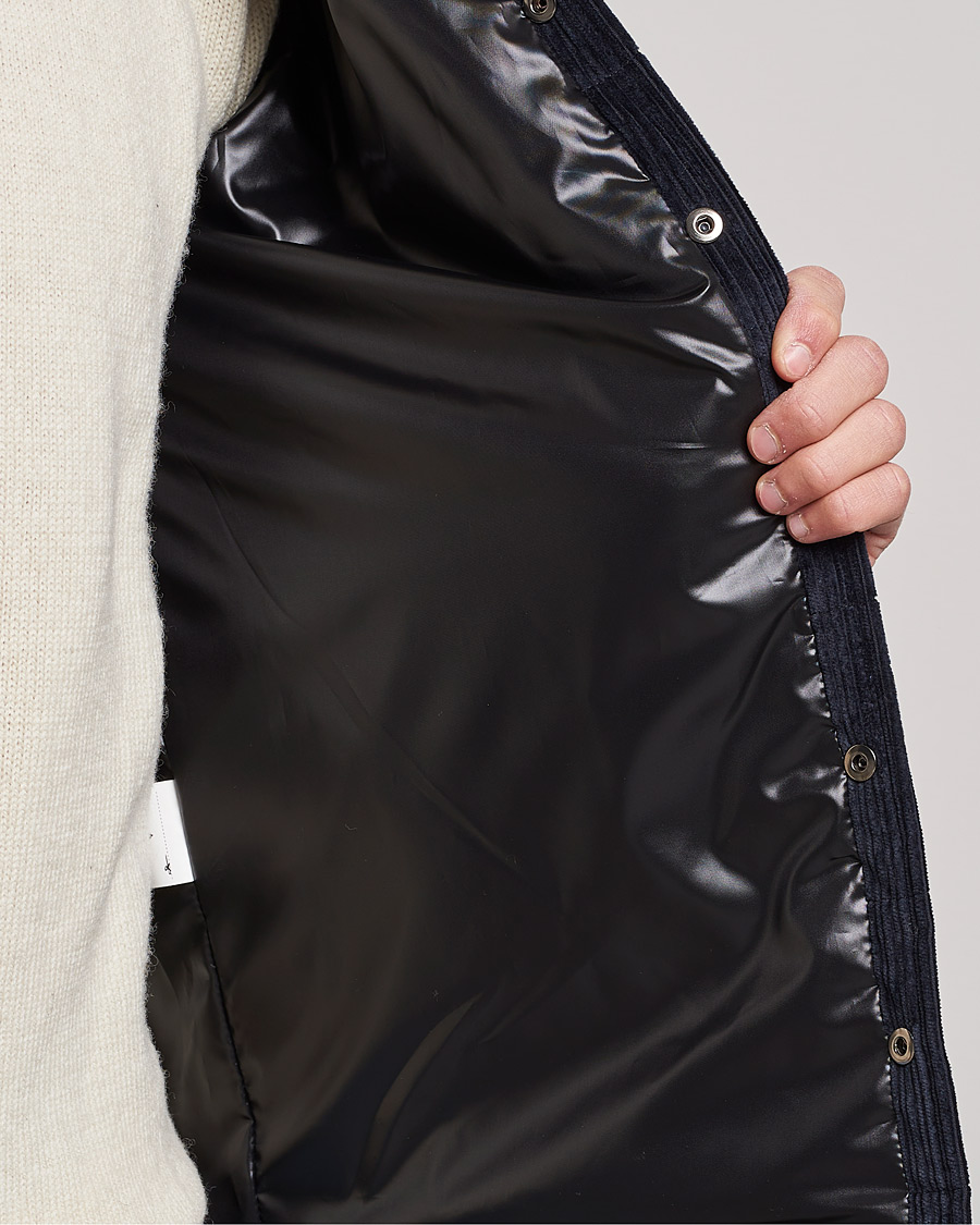 Herren | Hemden | Holubar | Montana Padded Cord Overshirt Dark Blue