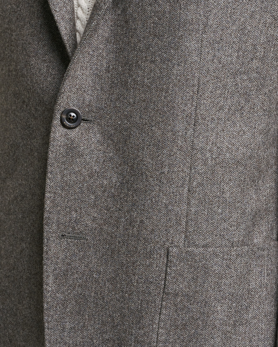Herren | Sakkos | Boglioli | K Jacket Herringbone Wool Blazer Light Grey