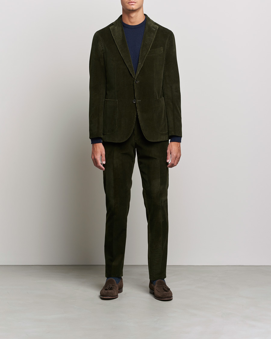 Herren | Anzüge | Boglioli | K Jacket Wale Corduroy Suit Forest Green