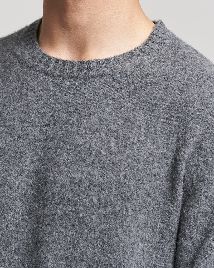 Herren | Pullover | Boglioli | Brushed Cashmere Sweater Grey Melange