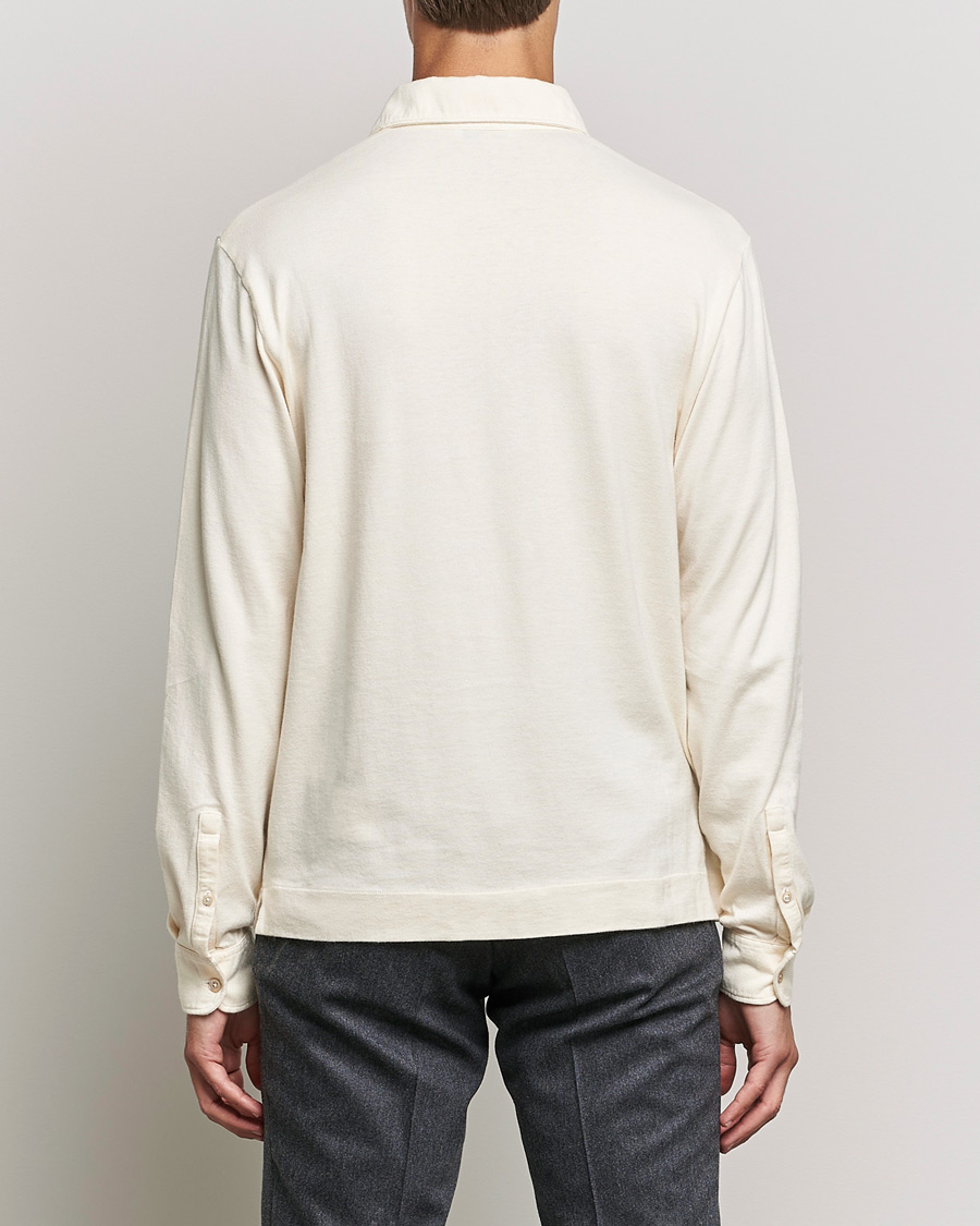 Herren | Pullover | Boglioli | Long Sleeve Polo Shirt Off White
