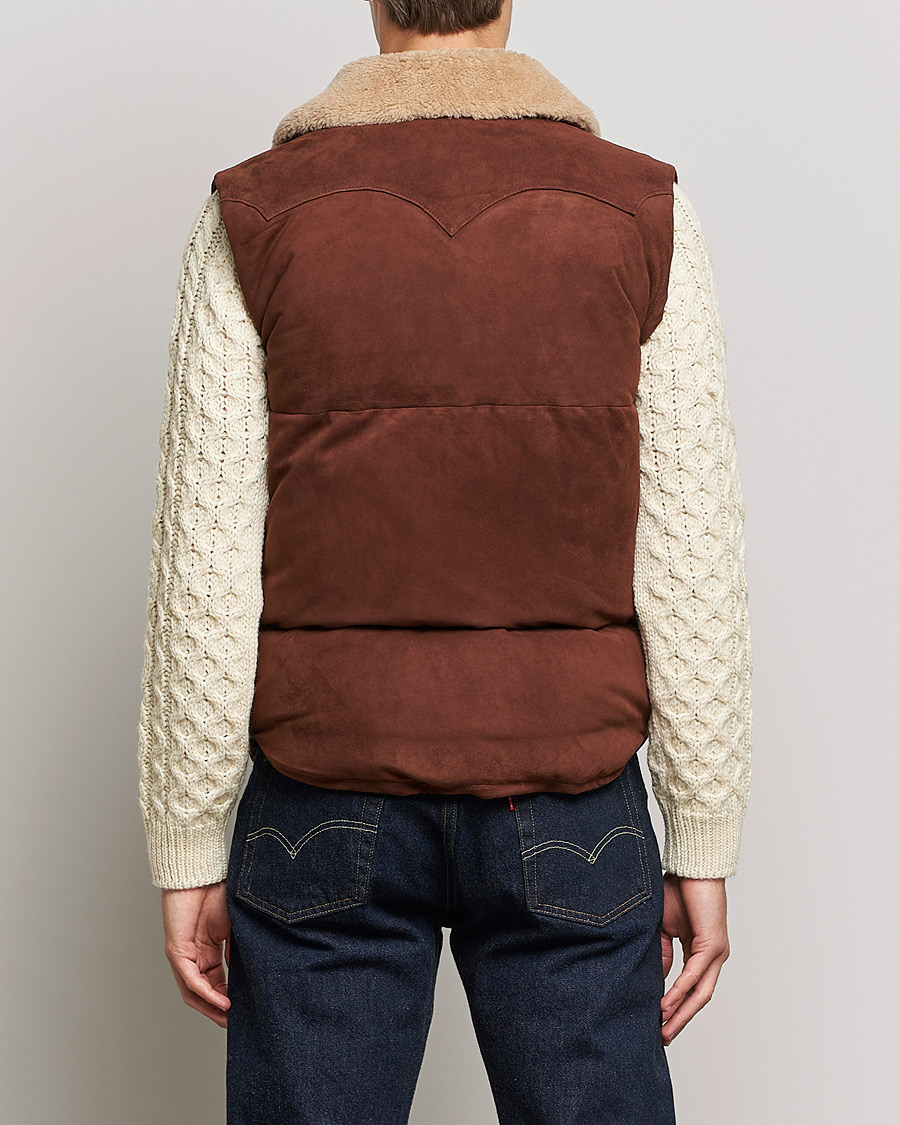 Herren | Jacken | Valstar | Suede Shearling Vest Dark Brown