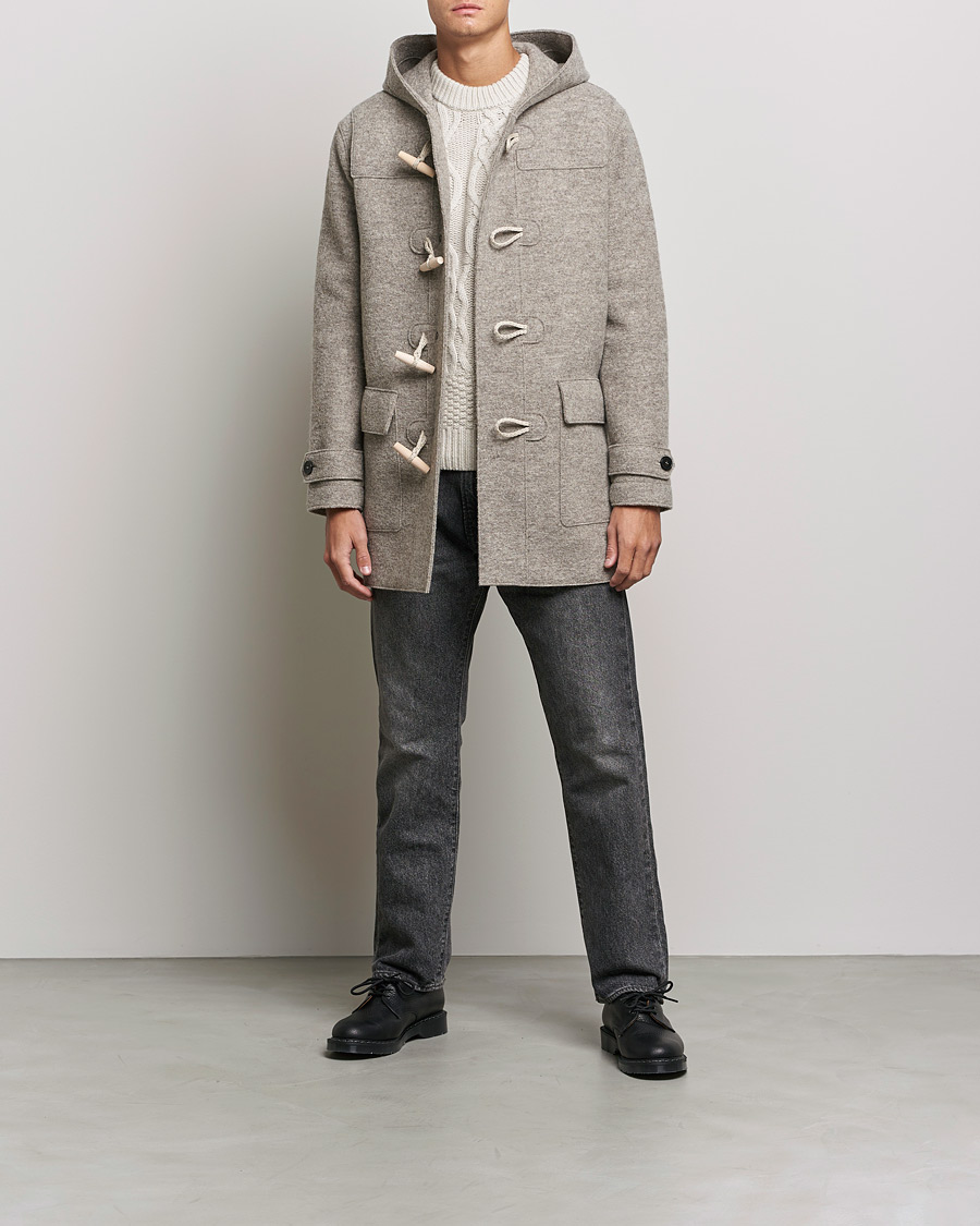 Herren | Jacken | Harris Wharf London | Boiled Wool Duffle Coat Natural Casha
