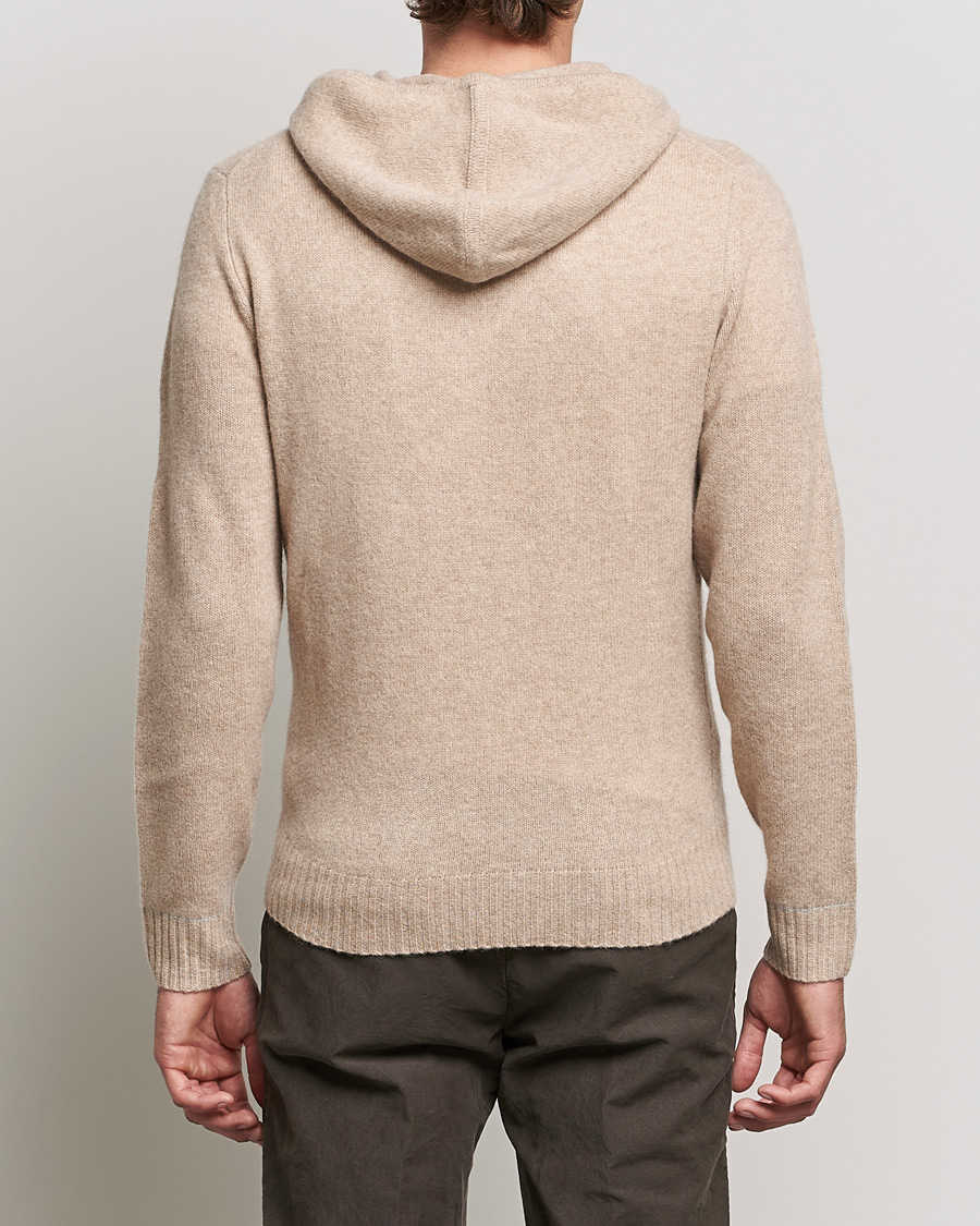 Herren | Pullover | Stenströms | Yak/Merino Full Zip Hoodie Beige